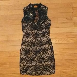 Gorgeous lace high neck cocktail dress